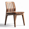 Chaise en bois de hêtre couleur noyer avec dossiers verticals dimensions 45 x 45 x 85cm