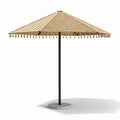 Parasol en paille de 200 x 200 x 250 cm avec base en béton stable